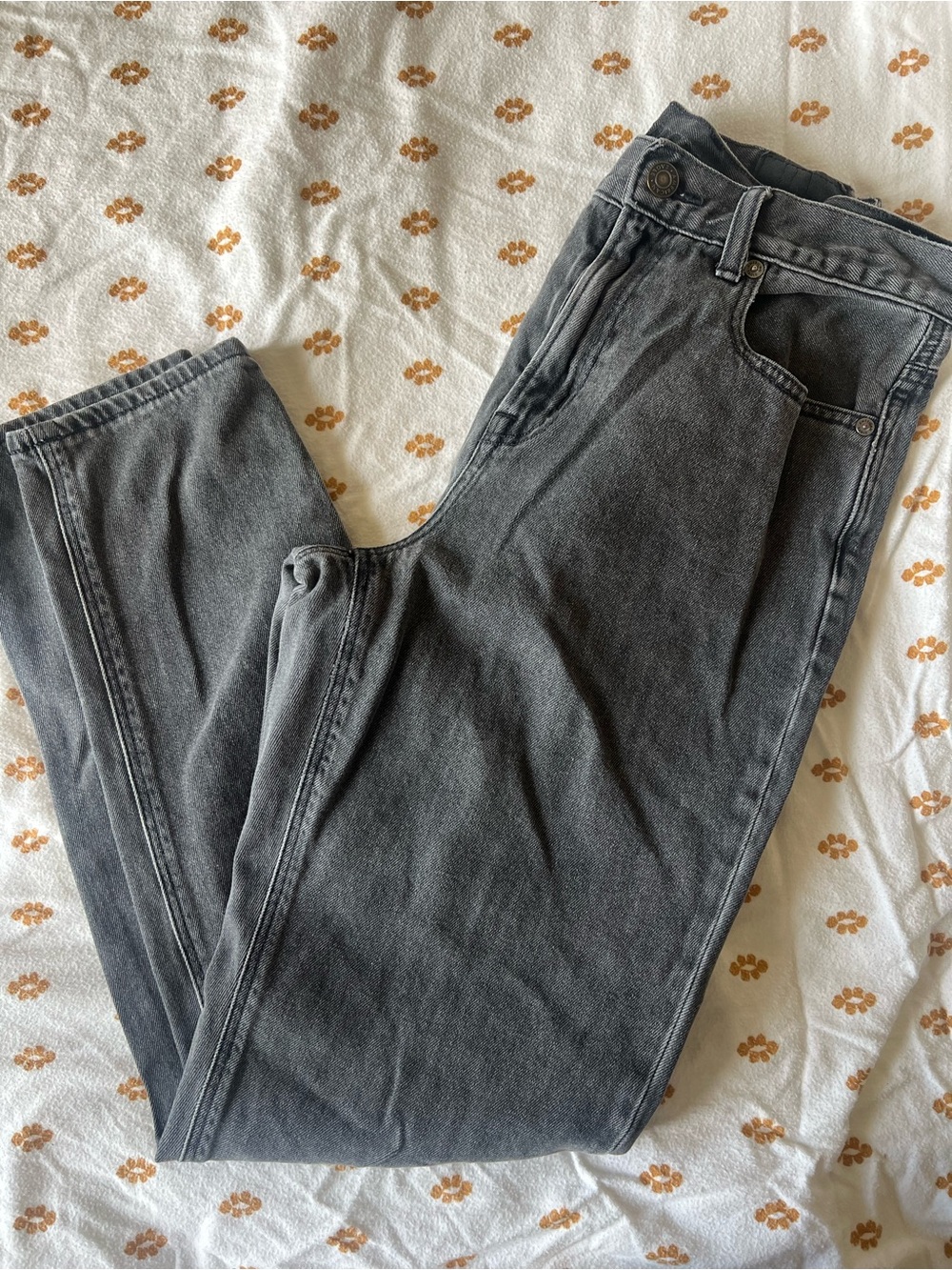 American Eagle Outfitters Women’s Washed Black Straight Jeans